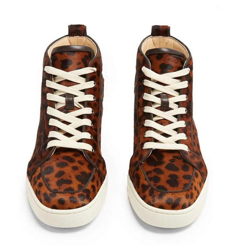 LTTL New Fashion Horsehair Leopard Men Sneakers Luxury Brand Lace-up High Top Sneakers Handmade Mens Shoes Casual Leather Shoes
LTTL New Fashion Horsehair Leopard Men Sneakers Luxury Brand Lace-up High Top Sneakers Handmade Mens Shoes Casual Leather Shoes