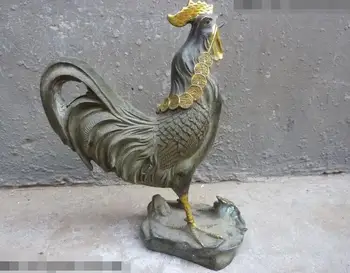 Free shipping S03000 11"Chinese Bronze Gild Carved excellent lifelike Money Rooster Statue
Free shipping S03000 11"Chinese Bronze Gild Carved excellent lifelike Money Rooster Statue