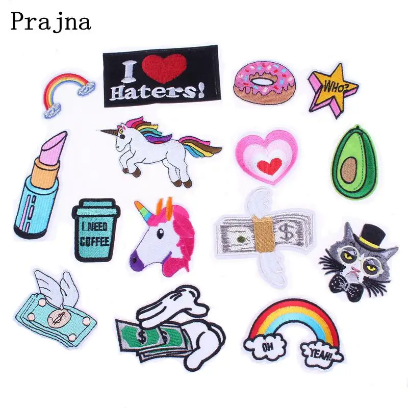 Prajna Unicorn Rainbow Star Heart Patch Iron On Cheap Embroidered Cute Cartoon Patches For Clothing Jeans Kids Clothes Patches
Prajna Unicorn Rainbow Star Heart Patch Iron On Cheap Embroidered Cute Cartoon Patches For Clothing Jeans Kids Clothes Patches