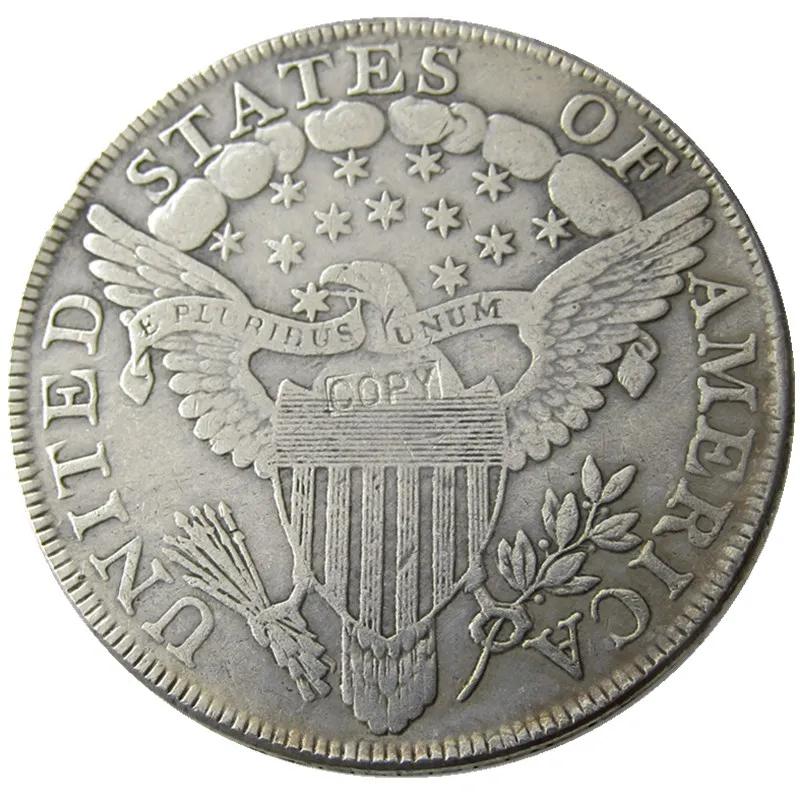 United States Coins 1798 Draped Bust Brass Silver Plated Dollar Letter Edge Silver Plated Copy Coin
United States Coins 1798 Draped Bust Brass Silver Plated Dollar Letter Edge Silver Plated Copy Coin