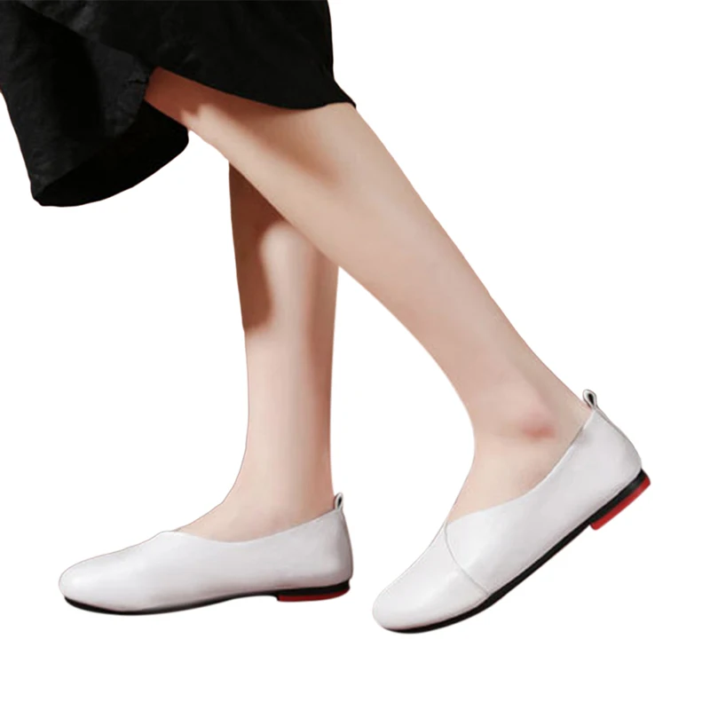 Genuine Cow Leather Hand-Sewn Loafers