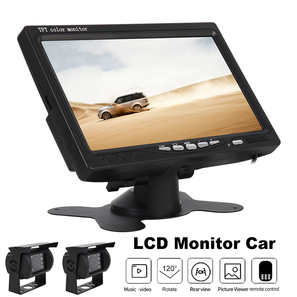 7 Inch LCD Car Monitor Display Wired Cameras Reverse Camera Parking System for Car Rearview Monitors Support DVD VCD
7 Inch LCD Car Monitor Display Wired Cameras Reverse Camera Parking System for Car Rearview Monitors Support DVD VCD