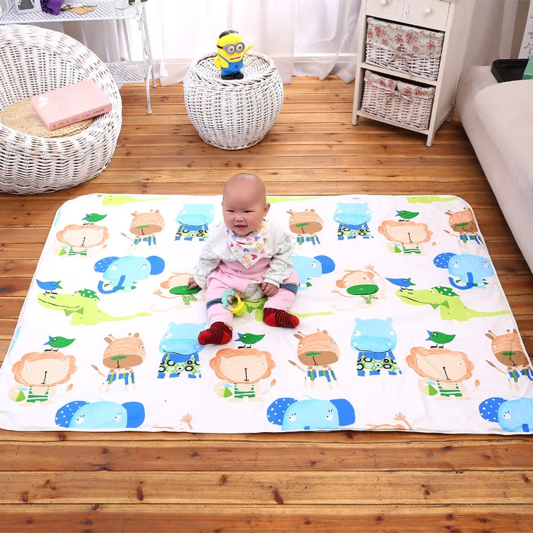 110*158cm Baby Changing Mat Cartoon Cotton Waterproof Sheet Baby Pad Table Diapers Urinal Game Play Cover Infant Mattress
110*158cm Baby Changing Mat Cartoon Cotton Waterproof Sheet Baby Pad Table Diapers Urinal Game Play Cover Infant Mattress