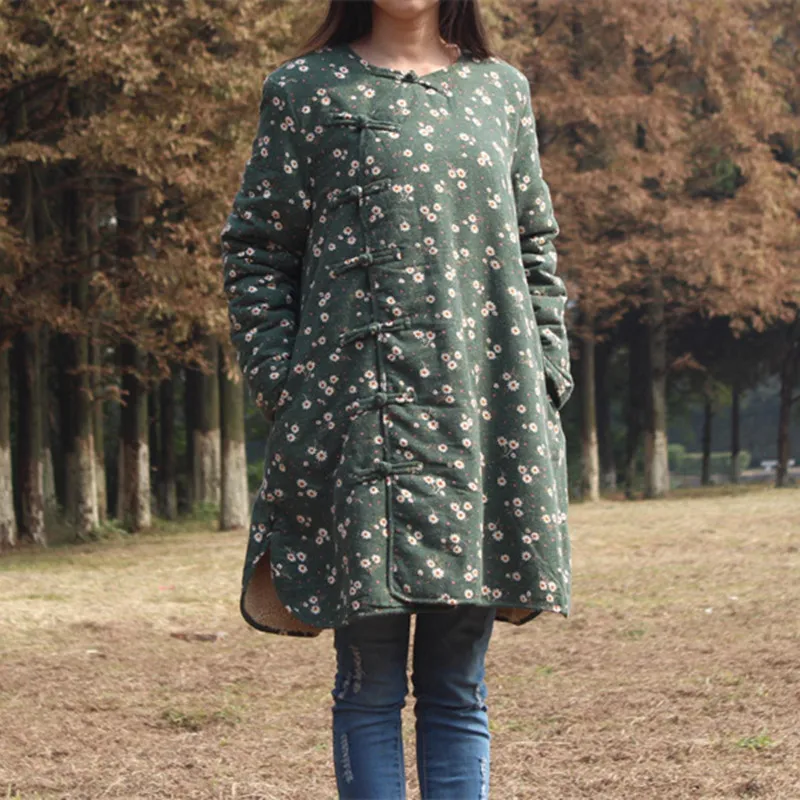 Autumn and winter flocking coat O collar padded jacket chinese style frog windbreaker trench coat 3colors
Autumn and winter flocking coat O collar padded jacket chinese style frog windbreaker trench coat 3colors