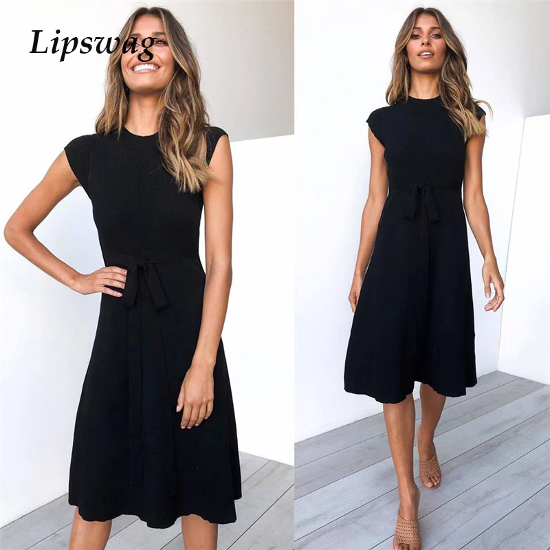 Lipswag Knitted Summer Dress 2019 Casual O-Neck Short Sleeve Women Elegant Belt Party Dresses Ladies Dress Robe Female Vestidos
Lipswag Knitted Summer Dress 2019 Casual O-Neck Short Sleeve Women Elegant Belt Party Dresses Ladies Dress Robe Female Vestidos