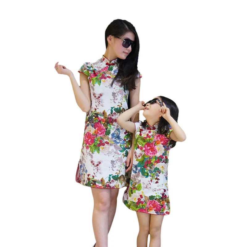 Chinese Traditional Cheongsam parent-child wear Dress summer children's dress For Mother and daughter 2018 new cheongsam
Chinese Traditional Cheongsam parent-child wear Dress summer children's dress For Mother and daughter 2018 new cheongsam