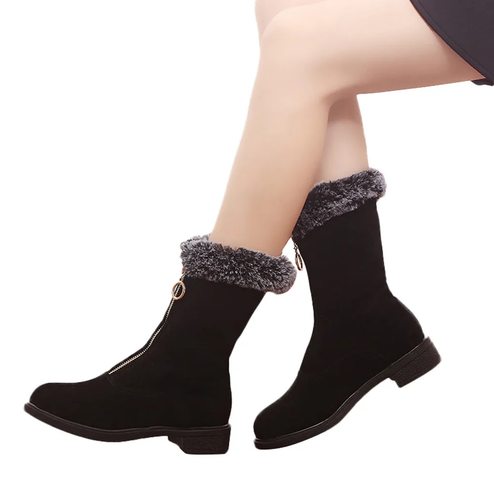 Winter Women Shoes Mid-Calf Half Down Snow Boots Leisure Flock Zipper Flat Shoes Platform Keep Warm Boots Shoes chaussures femme
Winter Women Shoes Mid-Calf Half Down Snow Boots Leisure Flock Zipper Flat Shoes Platform Keep Warm Boots Shoes chaussures femme