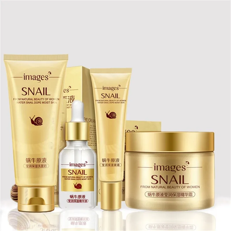 4 Pcs Snail Face Skin Care Set Day Cream/ Essence/ Eye Anti Aging Repair Whitening Nursing Facial Set
4 Pcs Snail Face Skin Care Set Day Cream/ Essence/ Eye Anti Aging Repair Whitening Nursing Facial Set