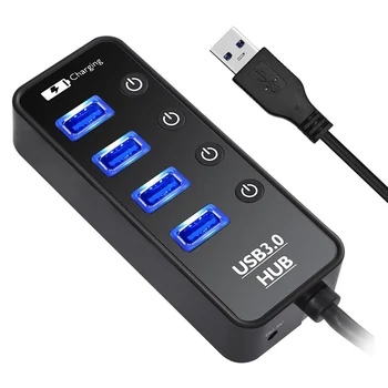 High Speed 4 Ports USB 3.0 Hub USB Port with 2.4A Charging Port USB Splitter for Apple Macbook Air Laptop PC Tablet USB HUB
High Speed 4 Ports USB 3.0 Hub USB Port with 2.4A Charging Port USB Splitter for Apple Macbook Air Laptop PC Tablet USB HUB