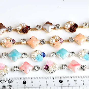 Rhinestone Chain Trim Alloy Strass Crystal Flower Tape Decoration Clothes Sewing Crystals Stone For Crafts Stones And Crystals
Rhinestone Chain Trim Alloy Strass Crystal Flower Tape Decoration Clothes Sewing Crystals Stone For Crafts Stones And Crystals