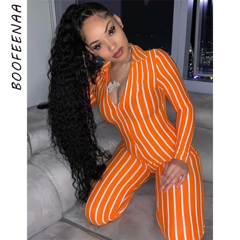 BOOFEENAA Sexy Striped Deep V Long Sleeve Bodycon Jumpsuit Women Clothes 2019 Autumn Rompers One Piece Club Outfit C87-AE15
BOOFEENAA Sexy Striped Deep V Long Sleeve Bodycon Jumpsuit Women Clothes 2019 Autumn Rompers One Piece Club Outfit C87-AE15