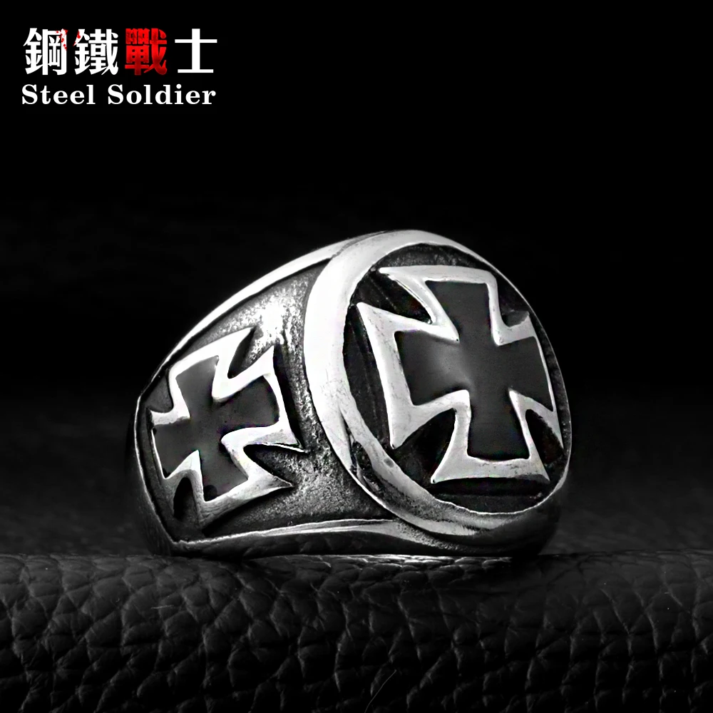 Steel soldier hot sale Stainless Steel Cool Fashion Iron Cross Ring Man Black Oil Painting jewelry
Steel soldier hot sale Stainless Steel Cool Fashion Iron Cross Ring Man Black Oil Painting jewelry
