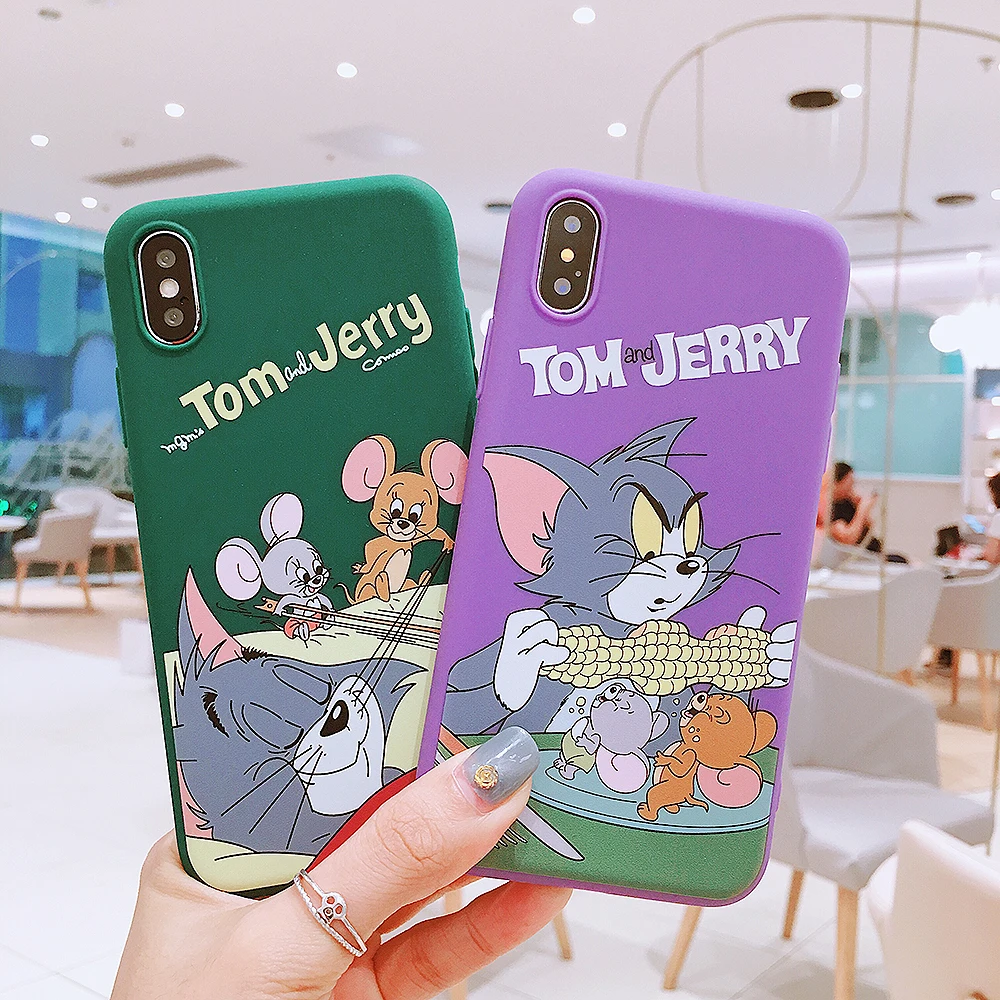 Cute Tom And Jerry Phone Case For iPhone XS MAX XR Cartoon Cat And Mouse Soft TPU Case Cover For iPhone X 7 8 6S 6 Plus Case
Cute Tom And Jerry Phone Case For iPhone XS MAX XR Cartoon Cat And Mouse Soft TPU Case Cover For iPhone X 7 8 6S 6 Plus Case