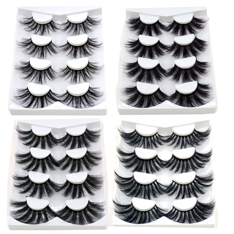 2019 4 Pairs 3D Mink Hair False Eyelashes 25mm Lashes Thick Long Wispy Fluffy Handmade Cruelty-free Mink Eyelash Makeup Tools
2019 4 Pairs 3D Mink Hair False Eyelashes 25mm Lashes Thick Long Wispy Fluffy Handmade Cruelty-free Mink Eyelash Makeup Tools
