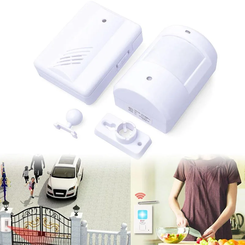 Wireless Infrared Monitor Motion Detector Entry Door Bell Alarm Doorbell Chime
Wireless Infrared Monitor Motion Detector Entry Door Bell Alarm Doorbell Chime