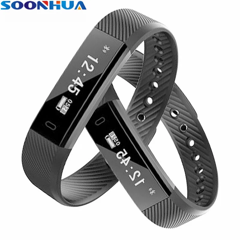 SOONHUA ID115 Sport Smart Band Wrist Bracelet Wristband Fitness Tracker Monitor Alarm Clock Smartband For iphone Android
SOONHUA ID115 Sport Smart Band Wrist Bracelet Wristband Fitness Tracker Monitor Alarm Clock Smartband For iphone Android
