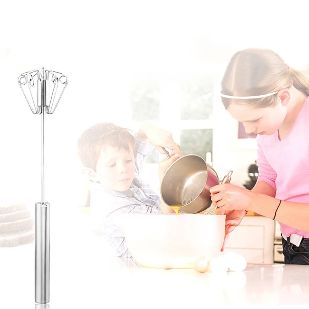 Stainless Steel Semi-Automatic Whisk Mixer Balloon Egg Milk Beater Silicone Whisk With Heat Resistant Non-Stick Silicone G611
Stainless Steel Semi-Automatic Whisk Mixer Balloon Egg Milk Beater Silicone Whisk With Heat Resistant Non-Stick Silicone G611