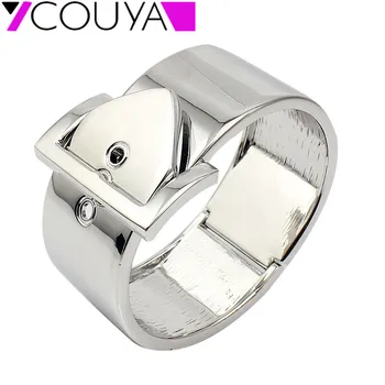 Women Silver Color Buckle Bangle Bracelet Shiny Polished Plain European Stylish Bracelet Femme Bijoux Brazaletes Pulseras Mujer
Women Silver Color Buckle Bangle Bracelet Shiny Polished Plain European Stylish Bracelet Femme Bijoux Brazaletes Pulseras Mujer