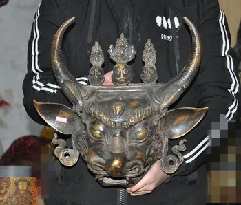 wedding decoration Tibet Buddhism Bronze Mahakala Wrathful Deity Sacrifice Buddha head mask statue New Year
wedding decoration Tibet Buddhism Bronze Mahakala Wrathful Deity Sacrifice Buddha head mask statue New Year
