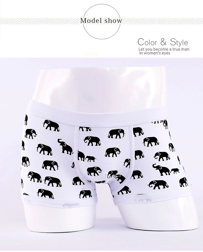 Animal Print Underpants Breathable Mens Boxers Shorts Cotton Underwear Hombre Boxer Cueca Male Boxer Panties Spandex Mens Trunk01