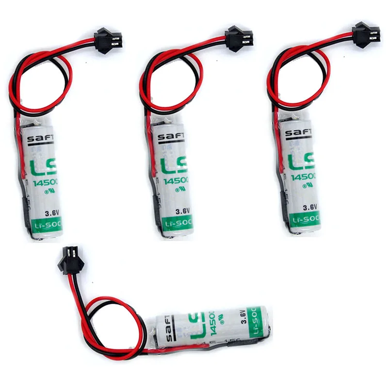 Lot 4pcs Original SAFT LS14500 ER14505 AA 14500 3.6V 2600mAh Lithium PLC Battery Pack with SM Plug
Lot 4pcs Original SAFT LS14500 ER14505 AA 14500 3.6V 2600mAh Lithium PLC Battery Pack with SM Plug