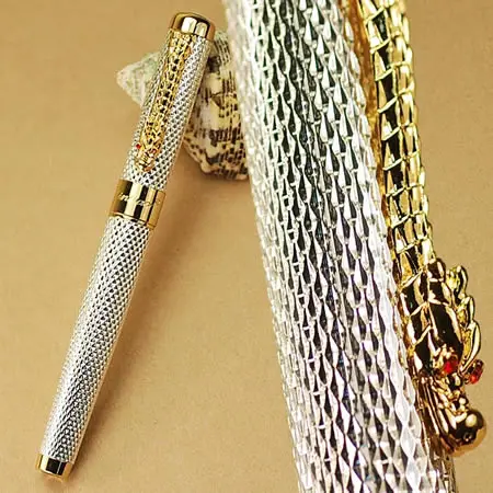 Jinhao1200 Silver 18KGP B Nib Fountain Pen Dragon Carved Stationery School&Office Writing Pen
Jinhao1200 Silver 18KGP B Nib Fountain Pen Dragon Carved Stationery School&Office Writing Pen
