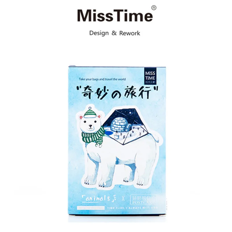 MISS TIME wonder animals postcard bookmark Letter paper greeting card 1 lot = 1 pack = 30 pcs
MISS TIME wonder animals postcard bookmark Letter paper greeting card 1 lot = 1 pack = 30 pcs