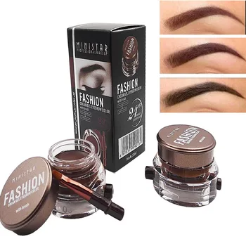 Ministar brand makeup eyebrow gel with brush 6 colors black brown eyebrow tint waterproof long lasting eyebrow pomade MT009 
Ministar brand makeup eyebrow gel with brush 6 colors black brown eyebrow tint waterproof long lasting eyebrow pomade MT009