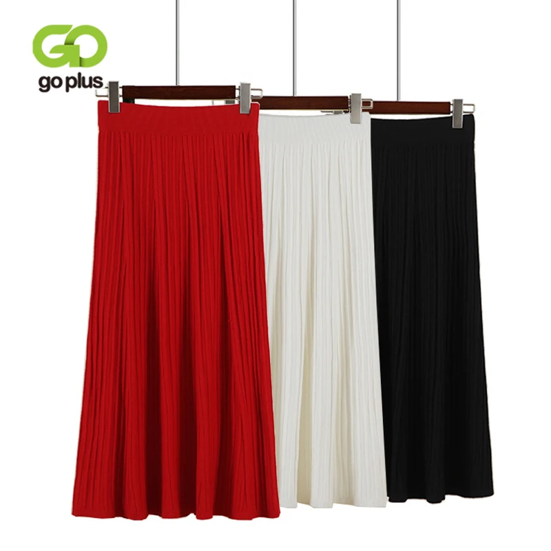 GOPLUS High Waist A-Line Knitted Pleated Skirt Women 2019 New Fashion Thick Winter Solid Midi Skirts Vintage Casual Skirt Female
GOPLUS High Waist A-Line Knitted Pleated Skirt Women 2019 New Fashion Thick Winter Solid Midi Skirts Vintage Casual Skirt Female