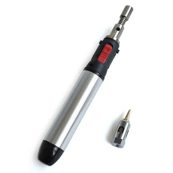 Adjustable Thermostat Flame Butane Gas Soldering Iron 12ml Pen Torch Tool 1300 Degrees Hand Heat Gun Cordless Welding Equipment
Adjustable Thermostat Flame Butane Gas Soldering Iron 12ml Pen Torch Tool 1300 Degrees Hand Heat Gun Cordless Welding Equipment