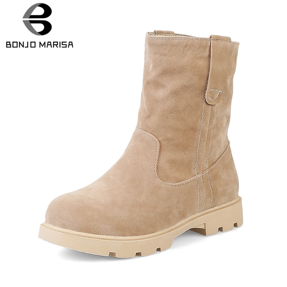 BONJOMARISA Hot Sale Large Size 33-43 slip-on Black Platform Booties Women 2019 Winter non-slip Ankle Boots Warm Fur Shoes Woman 
BONJOMARISA Hot Sale Large Size 33-43 slip-on Black Platform Booties Women 2019 Winter non-slip Ankle Boots Warm Fur Shoes Woman