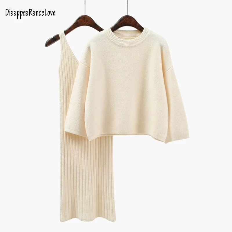 Disappearancelove 2019 autumn and winter Loose sweater set female fashion twinset skirt solid color pullover sweater
Disappearancelove 2019 autumn and winter Loose sweater set female fashion twinset skirt solid color pullover sweater