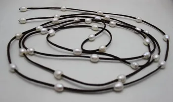 11.21 96INCH Dark Brown Leather long necklace white Freshwater pearl 36beads 10x12mm free shipping
11.21 96INCH Dark Brown Leather long necklace white Freshwater pearl 36beads 10x12mm free shipping