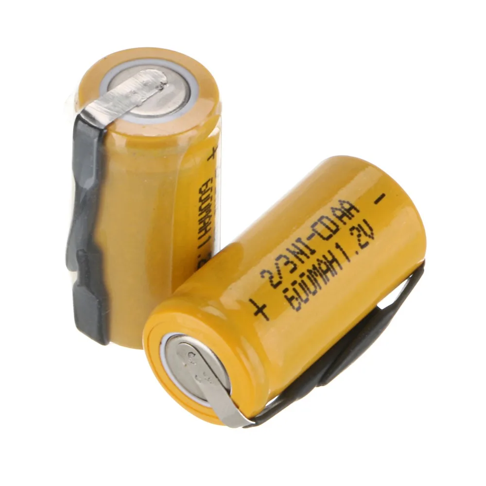2pcs Anmas Power 1.2V 600mAh 2/3 AA Ni-CD Rechargeable Battery Yellow Color ni-cd Rechargeable Batteries 28mm x 14mm
2pcs Anmas Power 1.2V 600mAh 2/3 AA Ni-CD Rechargeable Battery Yellow Color ni-cd Rechargeable Batteries 28mm x 14mm