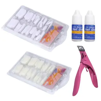 100 Pcs White Natural False Acrylic French Tips & Nail Art Glue Cutter Tool Set Flat Shape Full Cover Manicure Fake Nail C529
100 Pcs White Natural False Acrylic French Tips & Nail Art Glue Cutter Tool Set Flat Shape Full Cover Manicure Fake Nail C529