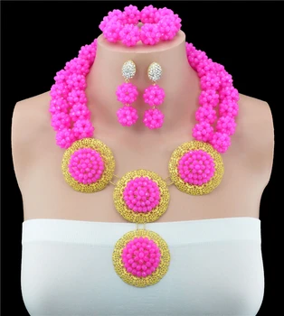 Fuschia Pink African Jewelry Sets Gold-color Chunky Jewelry Set Party Nigerian Beads Bridesmaid Jewelry Set Free Shipping
Fuschia Pink African Jewelry Sets Gold-color Chunky Jewelry Set Party Nigerian Beads Bridesmaid Jewelry Set Free Shipping
