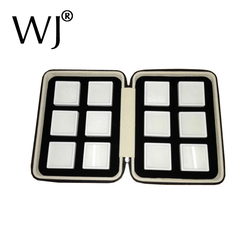WJ Traveling Gem Storage Container with 12pcs Boxes 4*4cm Gemstone Display Box Diamond Organizer Bag Black Leatherette Free DHL
WJ Traveling Gem Storage Container with 12pcs Boxes 4*4cm Gemstone Display Box Diamond Organizer Bag Black Leatherette Free DHL
