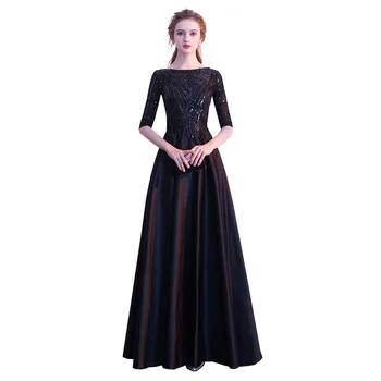 Holievery Black Satin Long Evening Dresses with Sequins 2019 Half Sleeves Evening Gowns Floor Length Vestido De Novia
Holievery Black Satin Long Evening Dresses with Sequins 2019 Half Sleeves Evening Gowns Floor Length Vestido De Novia