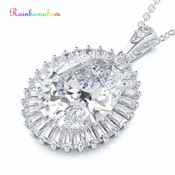 Rainbamabom Real 925 Solid Sterling Silver Created Moissanite Gemstone White Gold Pendant Necklace Fine Jewelry Gifts Wholesale
Rainbamabom Real 925 Solid Sterling Silver Created Moissanite Gemstone White Gold Pendant Necklace Fine Jewelry Gifts Wholesale