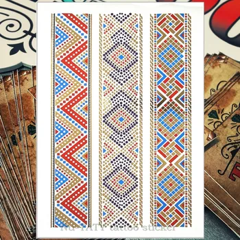 Nu-TATY 24 style Temporary Tattoo Body Art, 3D pattern Golden Designs, Flash Tattoo Sticker Waterproof 21*15cm
Nu-TATY 24 style Temporary Tattoo Body Art, 3D pattern Golden Designs, Flash Tattoo Sticker Waterproof 21*15cm