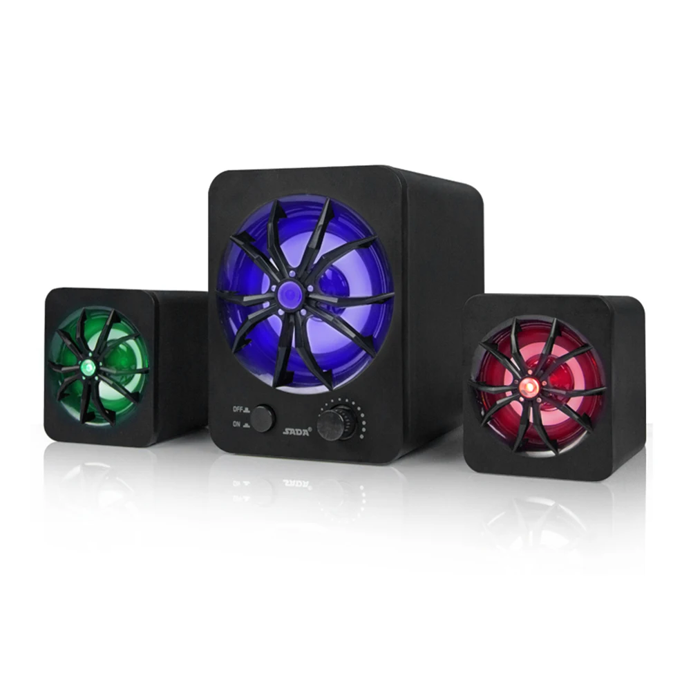 SADA USB Wired Combination Computer Speaker for home Colorful LED Bass Stereo speaker with Subwoofer Speaker for Laptop PC
SADA USB Wired Combination Computer Speaker for home Colorful LED Bass Stereo speaker with Subwoofer Speaker for Laptop PC