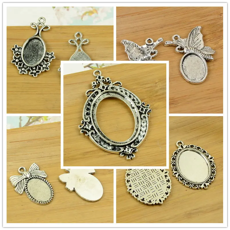 oval shape/ellips bottom bracket pendant stone/cabochon/photo base DIY vintage jewelry making accessories finding antique silver
oval shape/ellips bottom bracket pendant stone/cabochon/photo base DIY vintage jewelry making accessories finding antique silver
