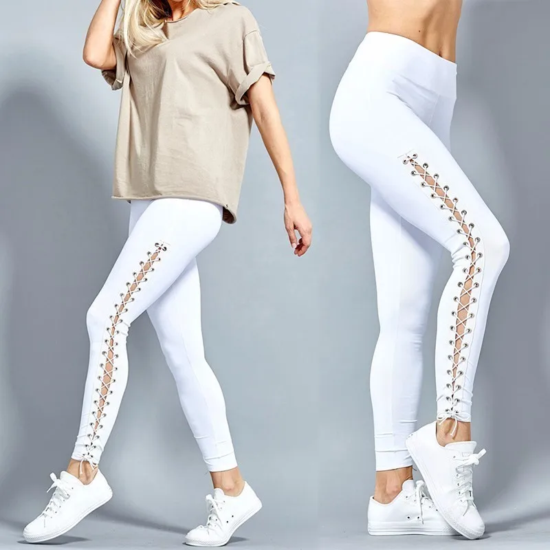 Women Yoga Pants Drawstring Bandage Sport Fitness Leggings Hollow Out Gym Sportswear Workout Training Running Tights Black White
Women Yoga Pants Drawstring Bandage Sport Fitness Leggings Hollow Out Gym Sportswear Workout Training Running Tights Black White