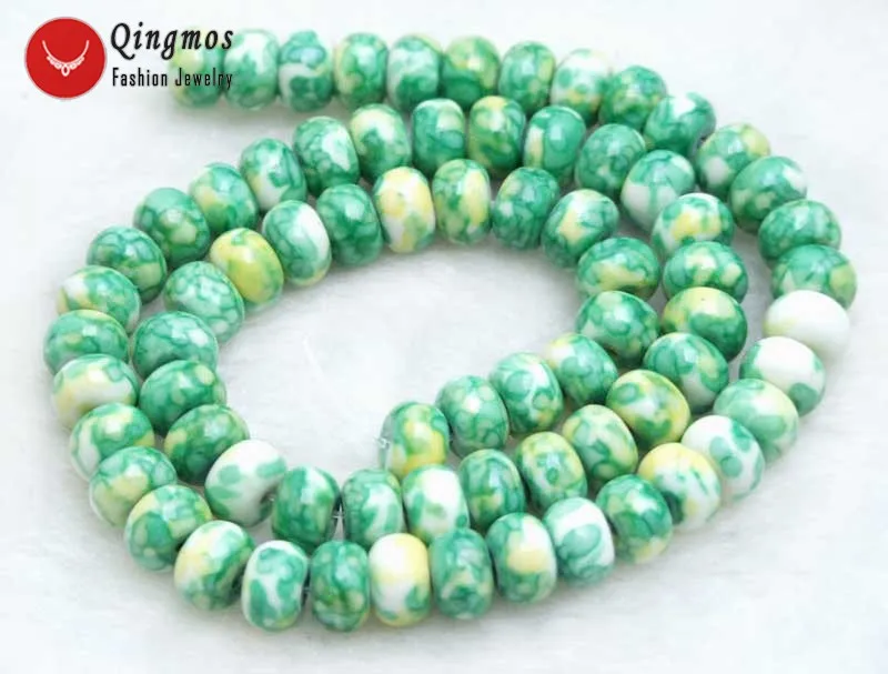 Qingmos 5*8mm Green Rondelle Natural Agates Stone Beads for Jewelry Making Necklace Bracelet DIY 15'' los681 Free Shipping
Qingmos 5*8mm Green Rondelle Natural Agates Stone Beads for Jewelry Making Necklace Bracelet DIY 15'' los681 Free Shipping