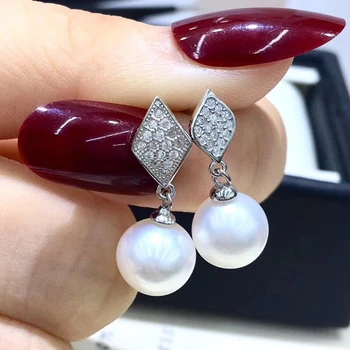 Hot S925 Silver Pearl Earrings Findings Stud Earrings Settings Mountings Parts Mounts for Female Girls Women's Gift
Hot S925 Silver Pearl Earrings Findings Stud Earrings Settings Mountings Parts Mounts for Female Girls Women's Gift