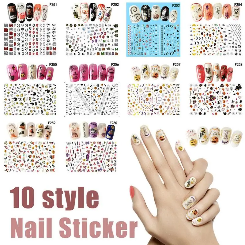 10Colors Nail Sticker Halloween Water Nail Art Sticker Decals Watermark Slider Cute Patterns Transfer Tattoos Manicure Wrap Tips
10Colors Nail Sticker Halloween Water Nail Art Sticker Decals Watermark Slider Cute Patterns Transfer Tattoos Manicure Wrap Tips
