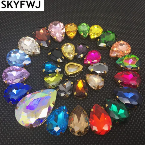 Link1: More Colors Teardrop Fancy Stone with Open Back Gold Claw Setting 10x14mm Droplet Glass Crystal Sew On Rhinestones
Link1: More Colors Teardrop Fancy Stone with Open Back Gold Claw Setting 10x14mm Droplet Glass Crystal Sew On Rhinestones