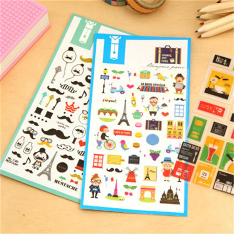 Wholesale Tower Soldiers Love Paris Moustache Diary Decorative Transparent Stickers for Kids Gift Random Delivery
Wholesale Tower Soldiers Love Paris Moustache Diary Decorative Transparent Stickers for Kids Gift Random Delivery