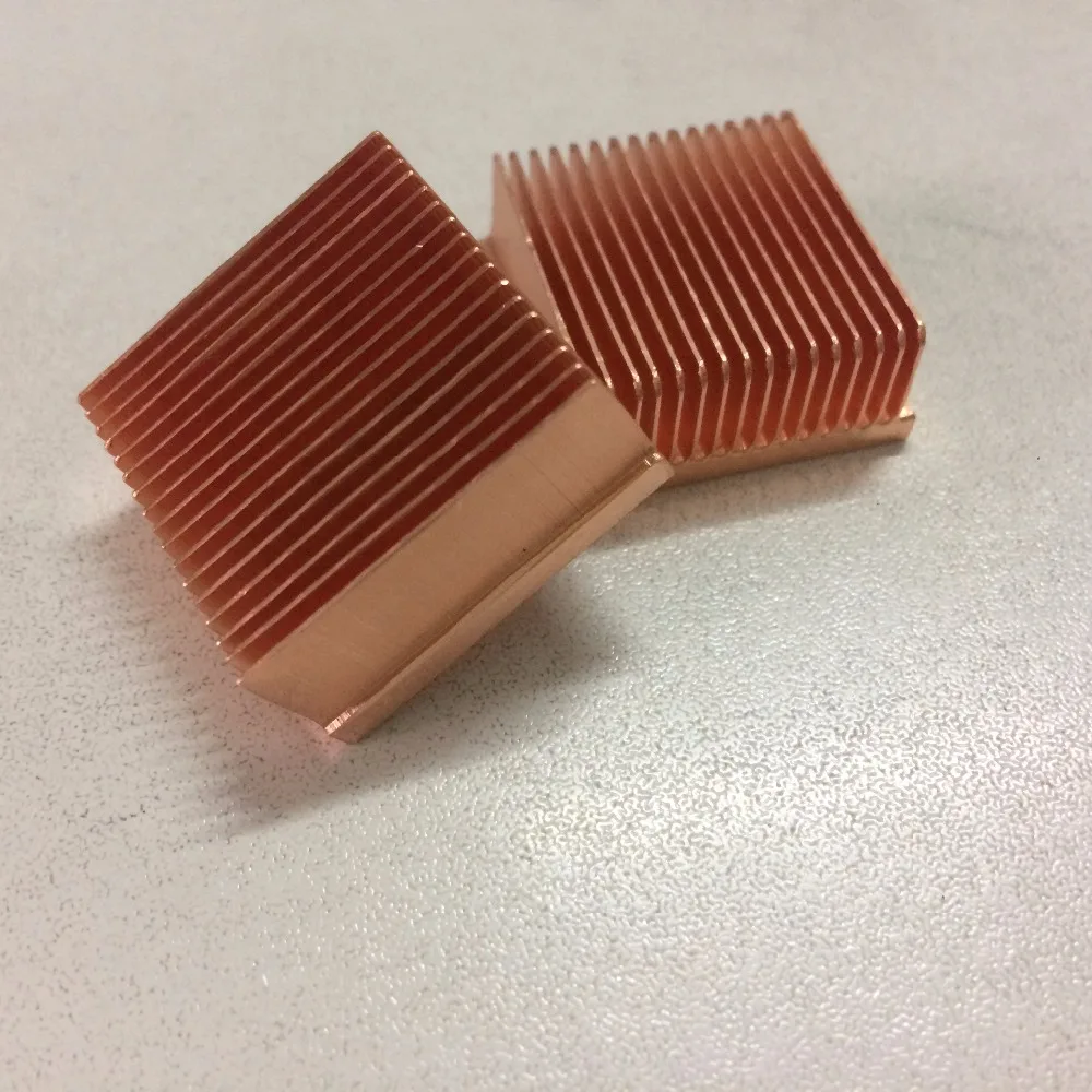 DIY 2pcs/lot 25x25x11mm copper heat sink power supply CPU Copper