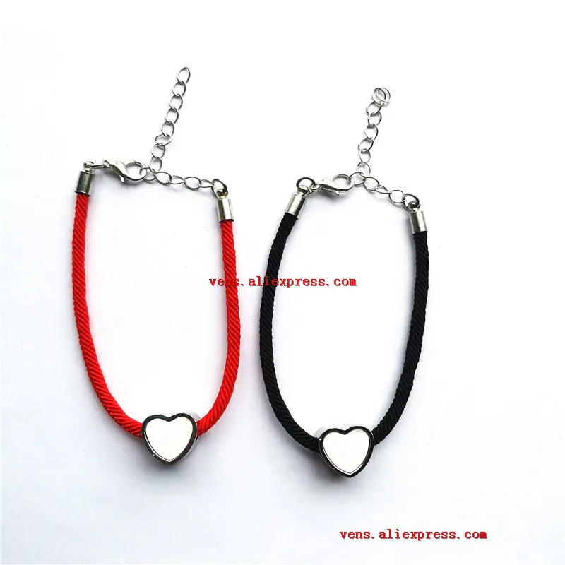 sublimation heart bead bracelets red black rope shape bracelet for women hot transfer printing blank consumables 20pcs/lot
sublimation heart bead bracelets red black rope shape bracelet for women hot transfer printing blank consumables 20pcs/lot